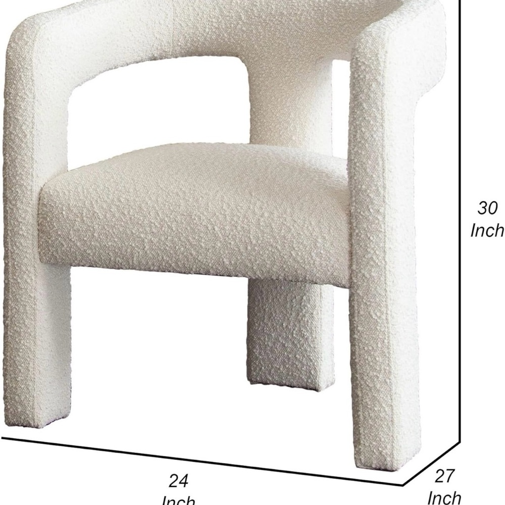 Off white linen accent chairs